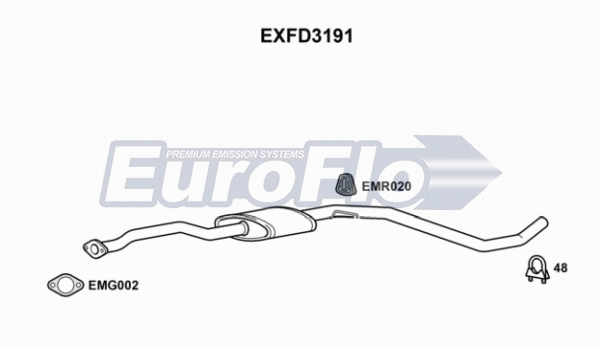 Centre Muffler (EXFD3191)