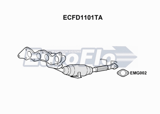 Catalytic Converter (ECFD1101TA)