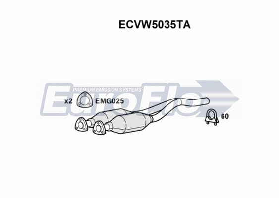 Catalytic Converter (ECVW5035TA)