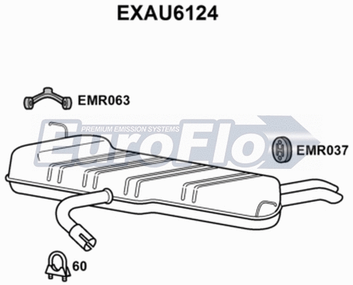 Rear Muffler (EXAU6124)