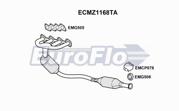 Catalytic Converter (ECMZ1168TA)