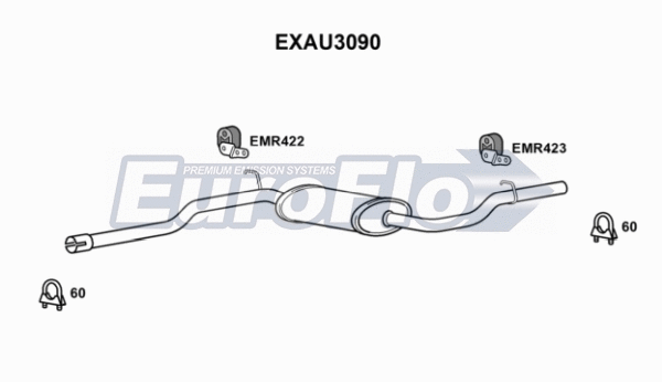 Centre Muffler (EXAU3090)