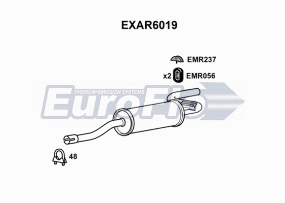 Rear Muffler (EXAR6019)