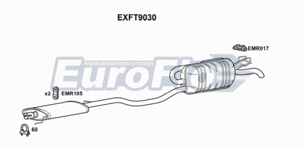 Centre/Rear Muffler (EXFT9030)