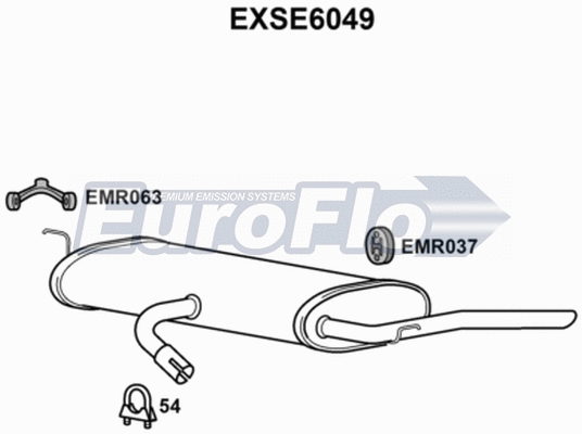 Rear Muffler (EXSE6049)