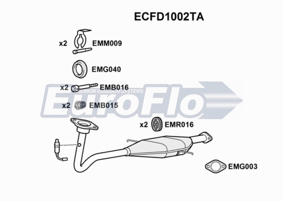 Catalytic Converter (ECFD1002TA)