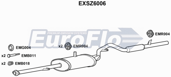 Rear Muffler (EXSZ6006)