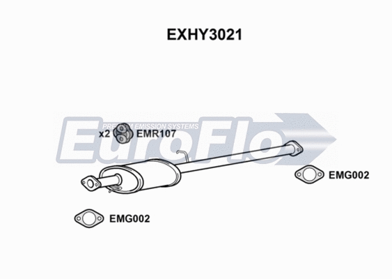 Centre Muffler (EXHY3021)