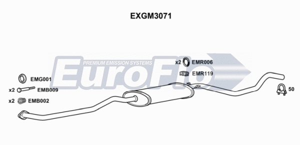 Centre Muffler (EXGM3071)