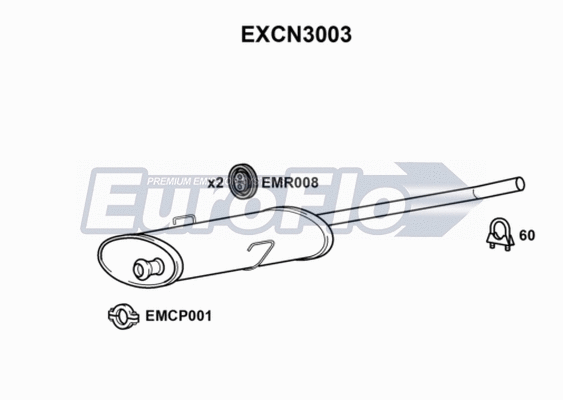 Centre Muffler (EXCN3003)