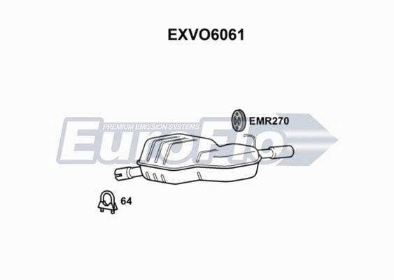 Rear Muffler (EXVO6061)