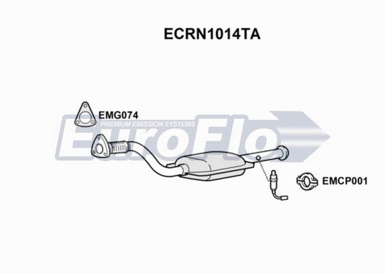 Catalytic Converter (ECRN1014TA)
