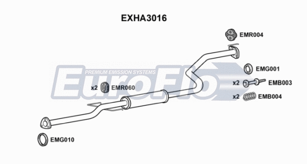 Centre Muffler (EXHA3016)