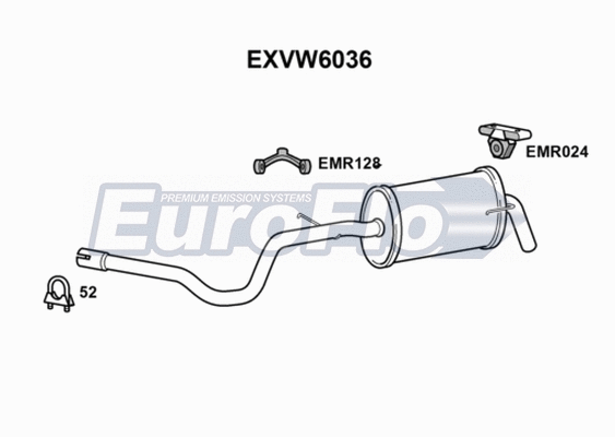 Rear Muffler (EXVW6036)