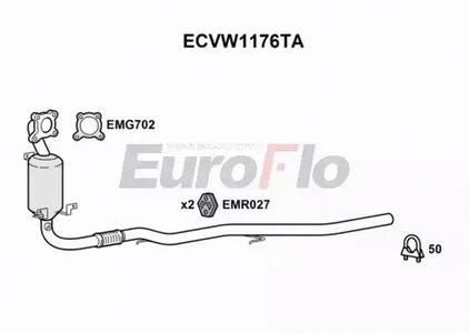 Catalytic Converter (ECVW1176TA)