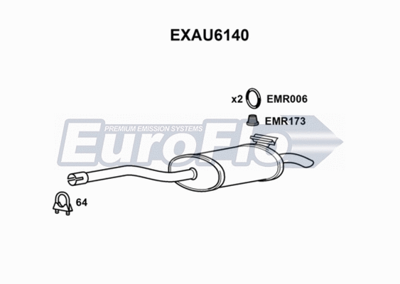 Rear Muffler (EXAU6140)