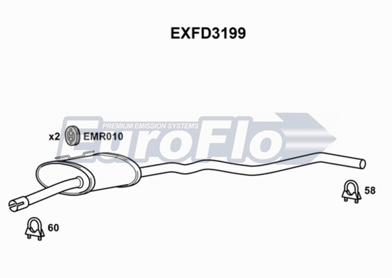 Centre Muffler (EXFD3199)