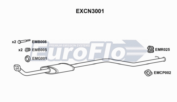Centre Muffler (EXCN3001)