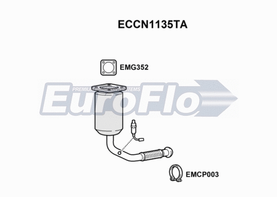 Catalytic Converter (ECCN1135TA)