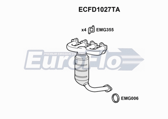 Catalytic Converter (ECFD1027TA)