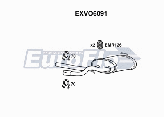Rear Muffler (EXVO6091)