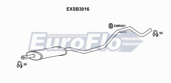 Centre Muffler (EXSB3016)