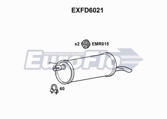 Rear Muffler (EXFD6021)