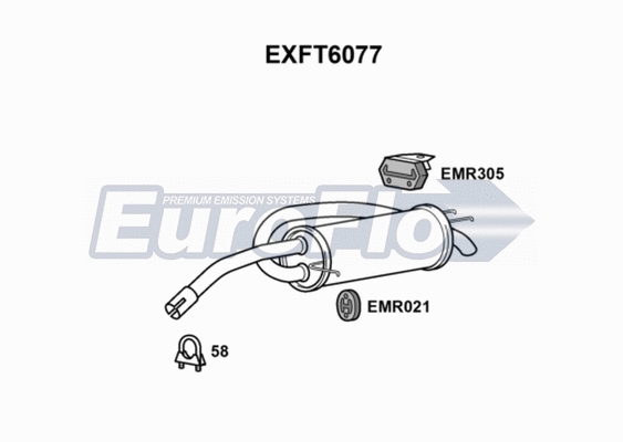 Rear Muffler (EXFT6077)