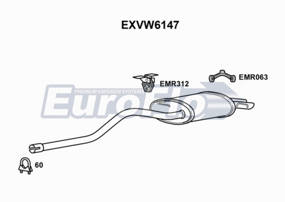 Rear Muffler (EXVW6147)