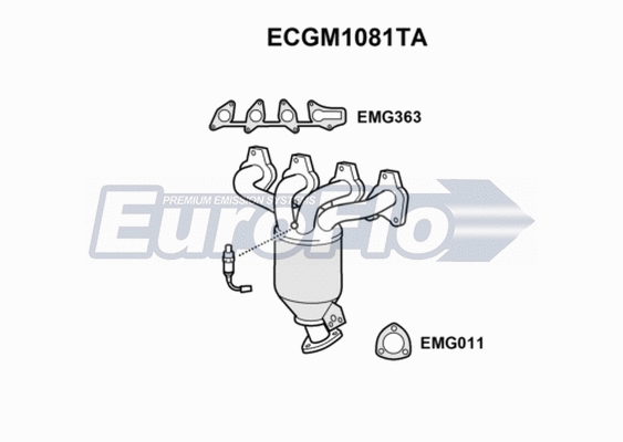Catalytic Converter (ECGM1081TA)