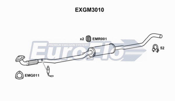 Centre Muffler (EXGM3010)