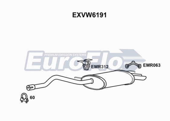 Rear Muffler (EXVW6191)