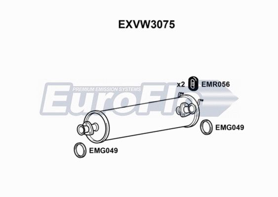 Centre Muffler (EXVW3075)