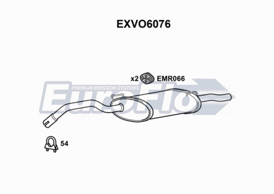 Rear Muffler (EXVO6076)