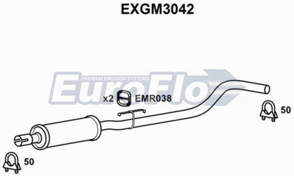 Centre Muffler (EXGM3042)