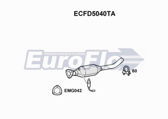 Catalytic Converter (ECFD5040TA)