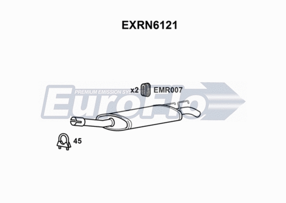 Rear Muffler (EXRN6121)
