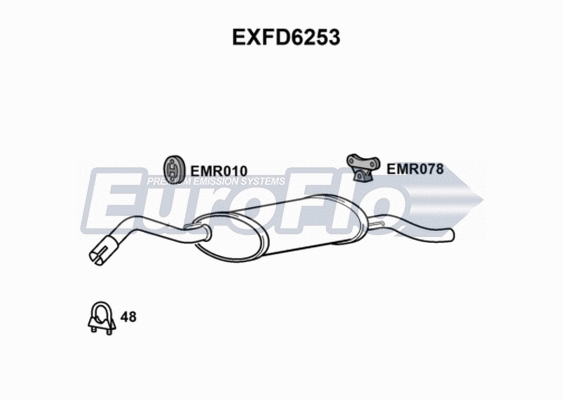 Rear Muffler (EXFD6253)