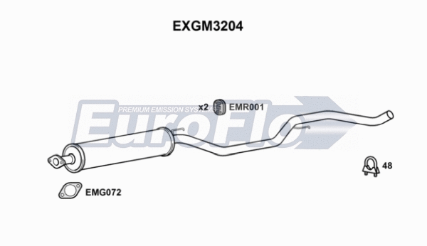 Centre Muffler (EXGM3204)