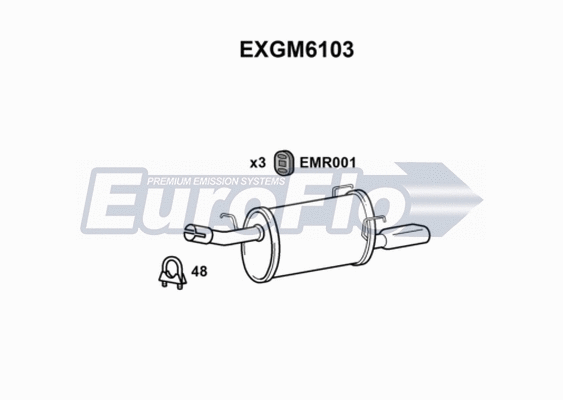Rear Muffler (EXGM6103)