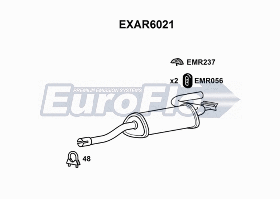 Rear Muffler (EXAR6021)