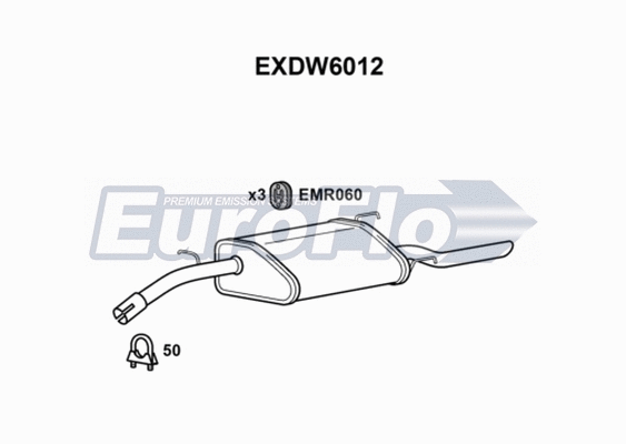 Rear Muffler (EXDW6012)