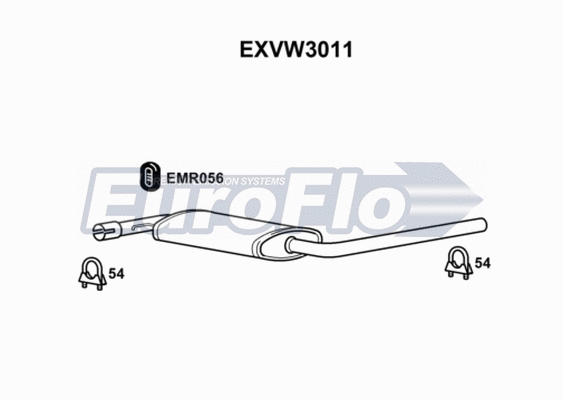 Centre Muffler (EXVW3011)