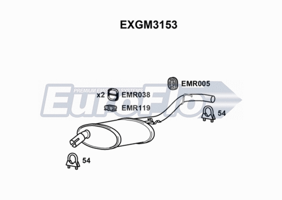 Centre Muffler (EXGM3153)