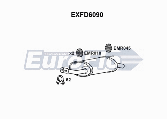Rear Muffler (EXFD6090)