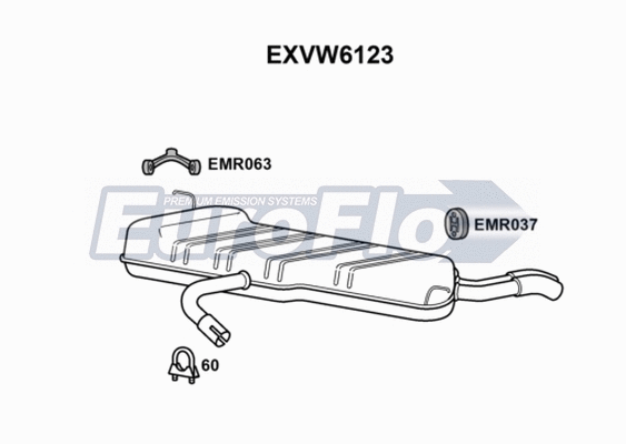Rear Muffler (EXVW6123)