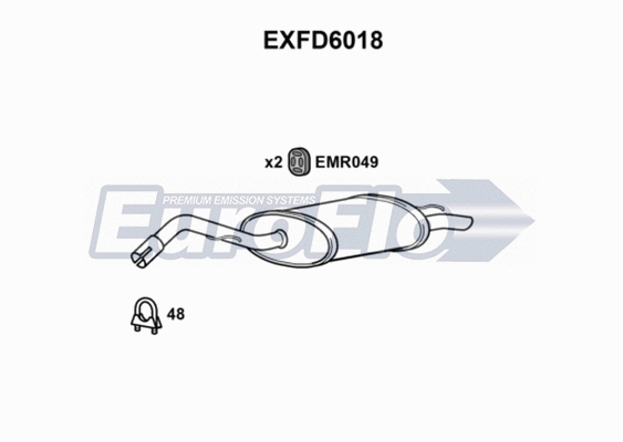 Rear Muffler (EXFD6018)