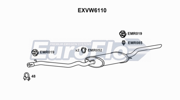 Rear Muffler (EXVW6110)