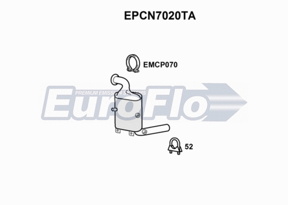 Soot/Particulate Filter, exhaust system (EPCN7020TA)