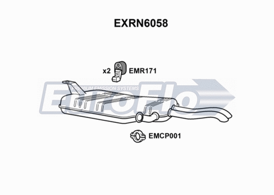 Rear Muffler (EXRN6058)